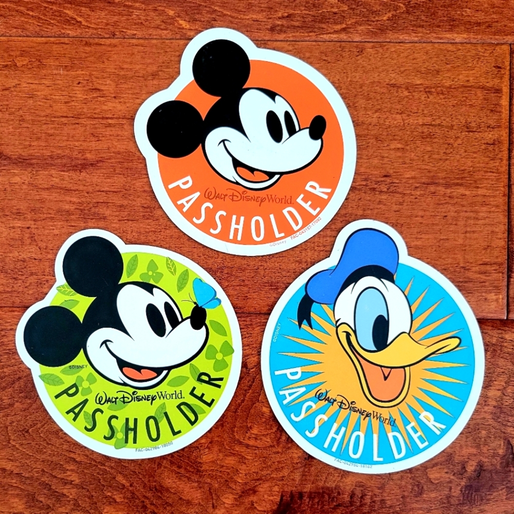 Disney World Annual Passholder Magnets lot of 3